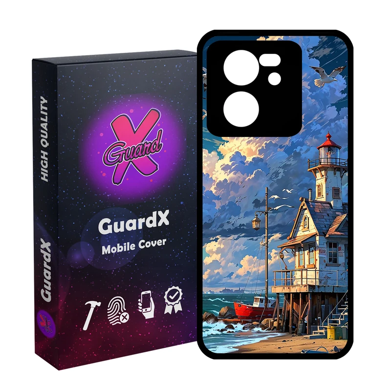 کاور گارد ایکس طرح ساحل دریا مدل Glass10773 مناسب برای گوشی موبایل شیائومی 13T/13T Pro/Redmi K60 Ultra