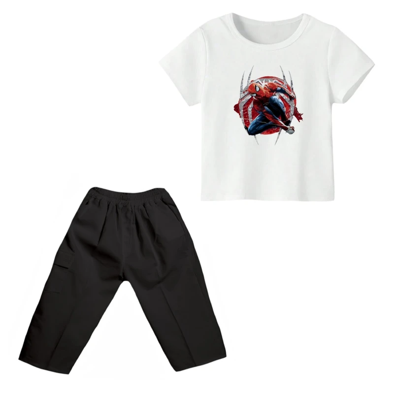 ست تی شرت و شلوارک پسرانه مدل مرد عنکبوتی کد ۲