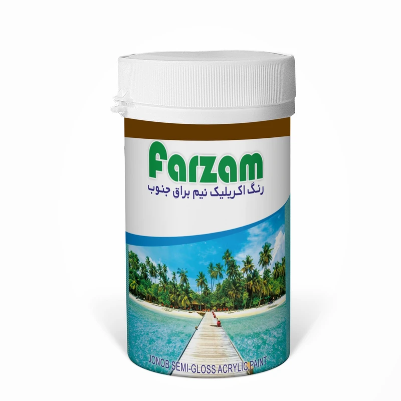 رنگ آکریلیک قهوه ای نیم براق جنوب فرزام کد 524 وزن 1 کیلوگرم