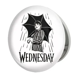 آینه جیبی خندالو طرح سریال ونزدی Wednesday مدل تاشو کد 25255 