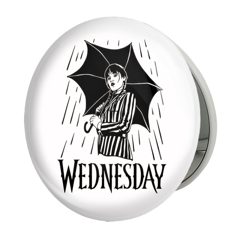 آینه جیبی خندالو طرح سریال ونزدی Wednesday مدل تاشو کد 25255 