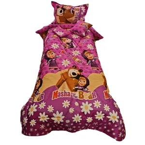 سرویس خواب مدل میشا و ماشا کد 100 یک نفره 4 تکه 