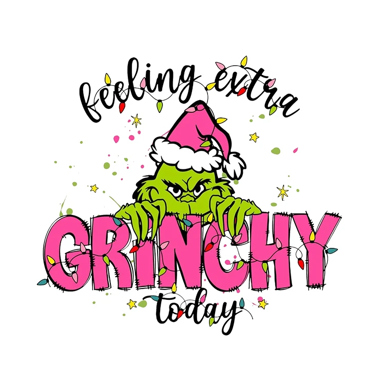 استیکر پارچه و لباس پاد آفرین مدل کریسمس طرح انیمیشن گرینچ کد S3089