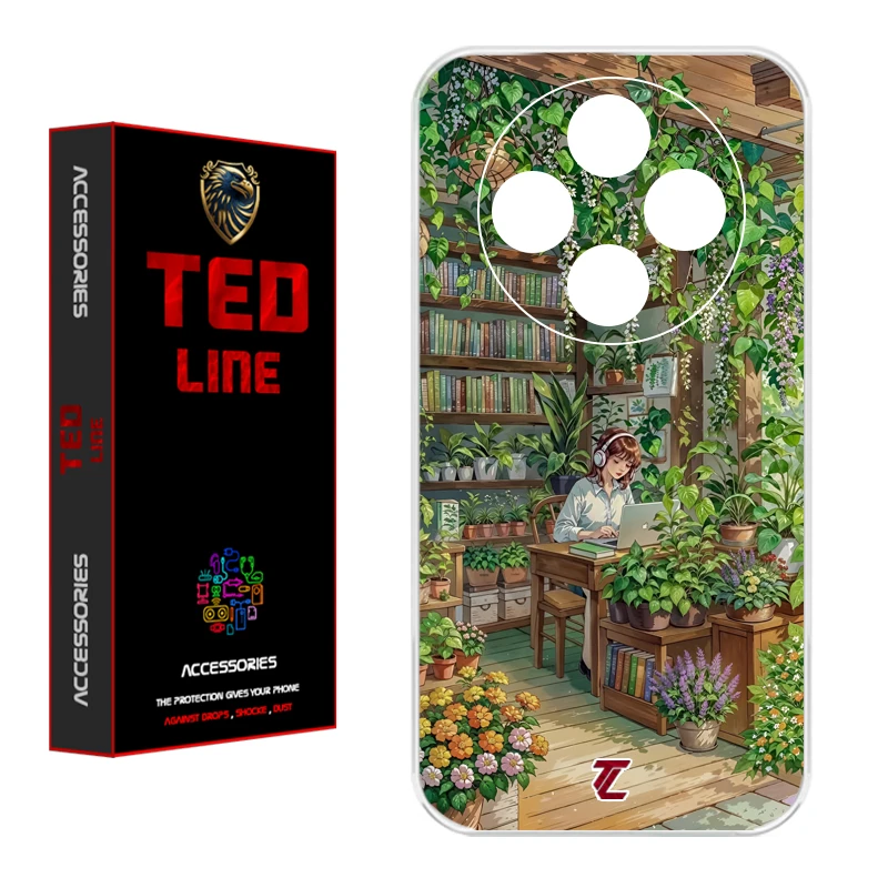 کاور تدلاین طرح دختر کد 1231 مناسب برای گوشی موبایل شیائومی Redmi 14C / Poco C75