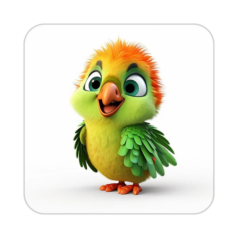 زیر لیوانی کاکتی طرح حیوانات کارتونی مدل mp27983