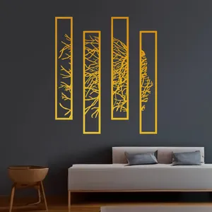 آینه پلکسی گلس مدل دکوراتیو کد N151 مجموعه 4 عددی