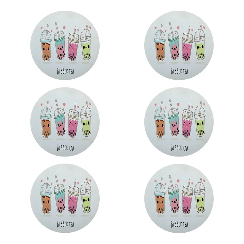 زیر لیوانی طرح نوشیدنی کد 8012 بسته 6 عددی