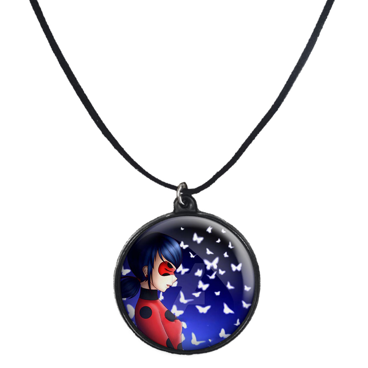 گردنبند پرمانه طرح کفشدوزکی کد pmb.1511 مدل دو طرفه