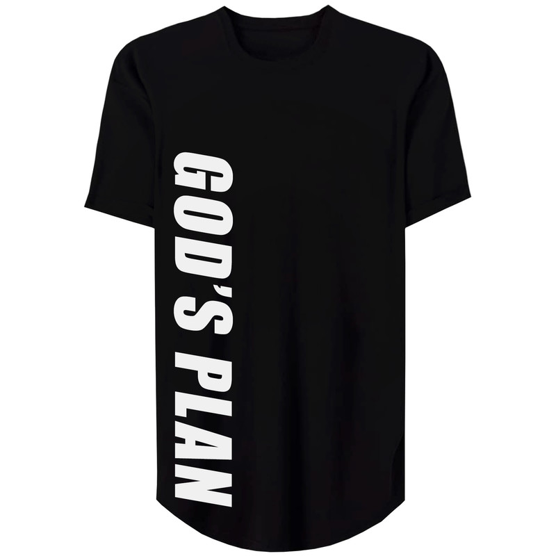 تی شرت لانگ آستین کوتاه زنانه مدل Gods Plan کد MH15
