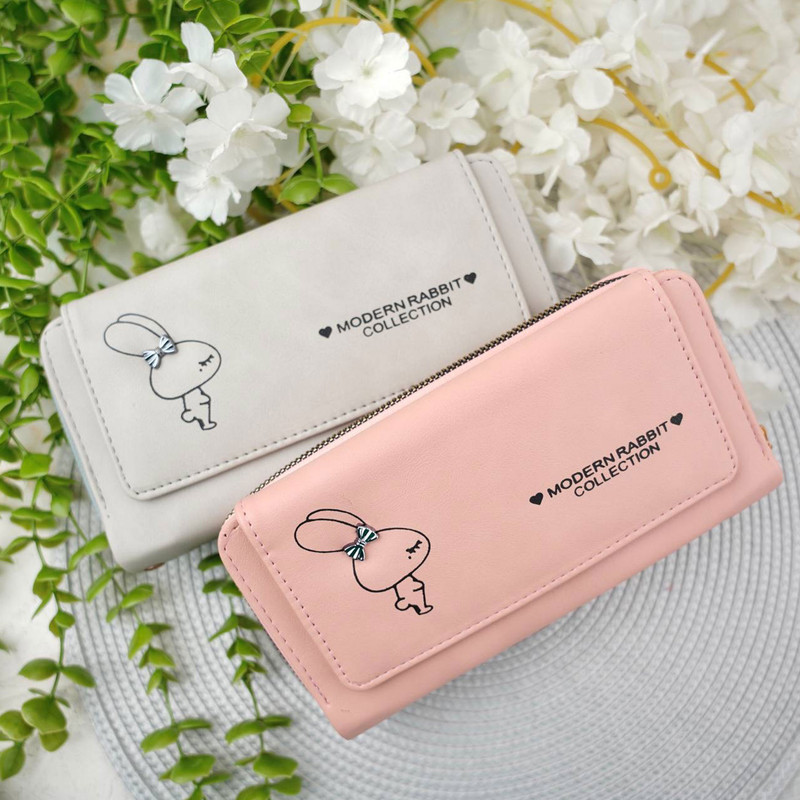 کیف پول زنانه مدل پشت زیپ دسته دار مدرن رابیت کد KZD-084