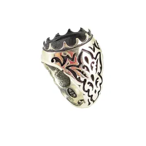 رکاب انگشتر نقره مردانه پارلا گوهر کد 3903