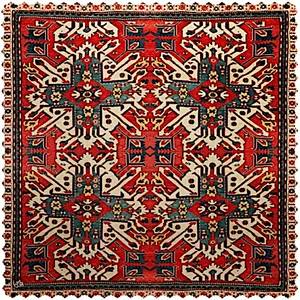 رومیزی مدل فرش ترنج مربع