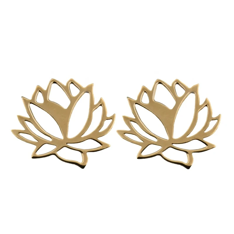 گوشواره میخی طلا 18 عیار زنانه وی وی گلد گالری مدل نیلوفر