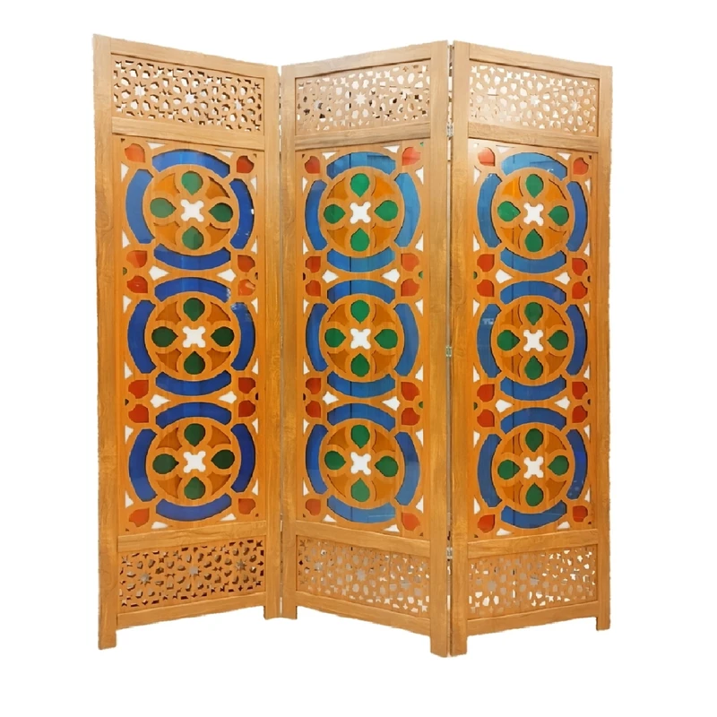 پارتیشن گره چینی مدل پاراوان طلق رنگی کد stg5c مجموعه 3 عددی