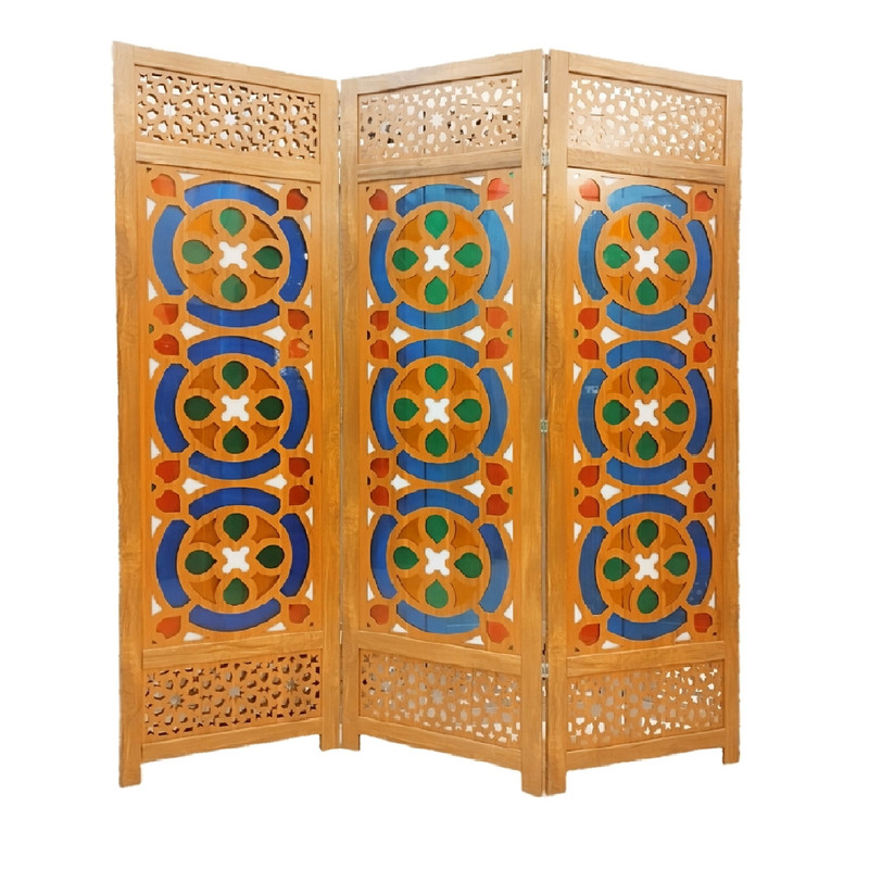 پارتیشن گره چینی مدل پاراوان طلق رنگی کد stg5c مجموعه 3 عددی