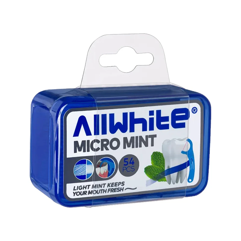 عکس شماره 5 : نخ دندان آل وایت مدل micro mint بسته 54 عددی