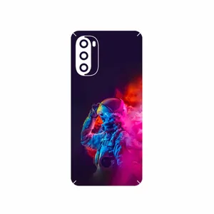 MAHOOT Smoke Rainbow Digital Art 1 Cover Sticker for Motorola Moto G52