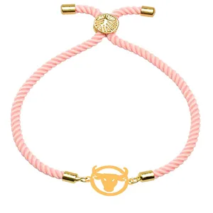 دستبند طلا 18 عیار زنانه الن نار مدل طرح گاو ارديبهشت ELN101705