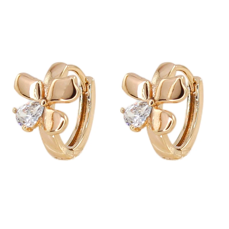 گوشواره حلقه‌ای زنانه ژوپینگ مدل گل کد AAC1307