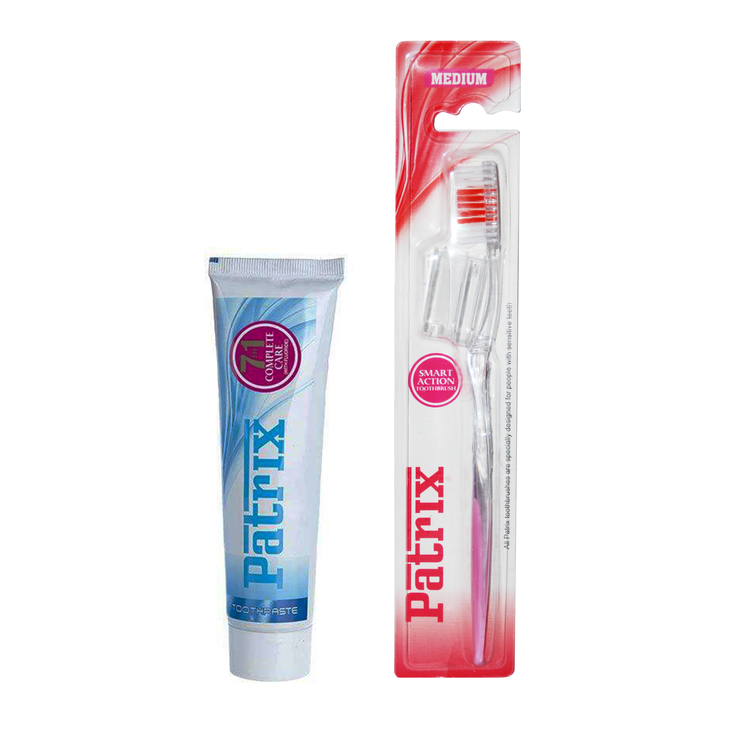  مسواک پاتریکس مدل 431 با برس متوسط به همراه خمیر دندان پاتریکس مدل Complete Care حجم 70 میلی لیتر