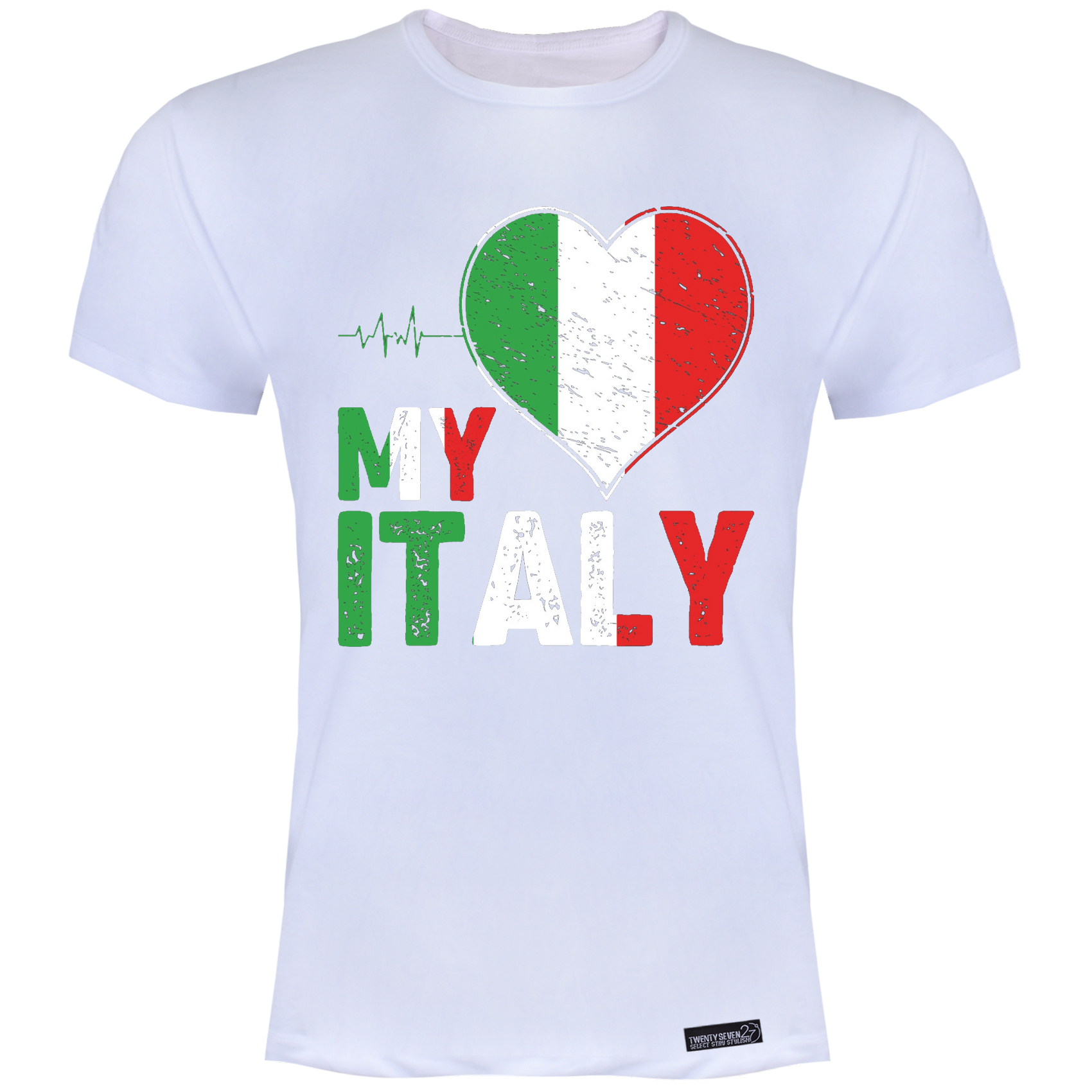 تی شرت آستین کوتاه مردانه 27 مدل My Italy کد MH96