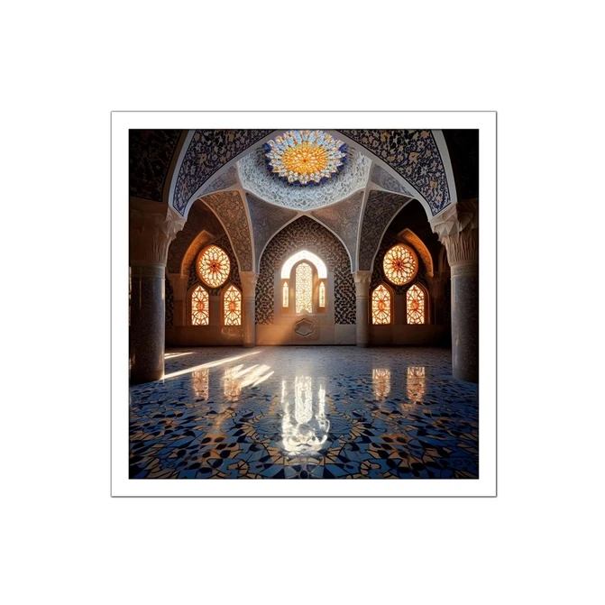 تابلو نوری بکلیت طرح معماری سنتی و ایرانی مدل لایت باکس W-MID-20916