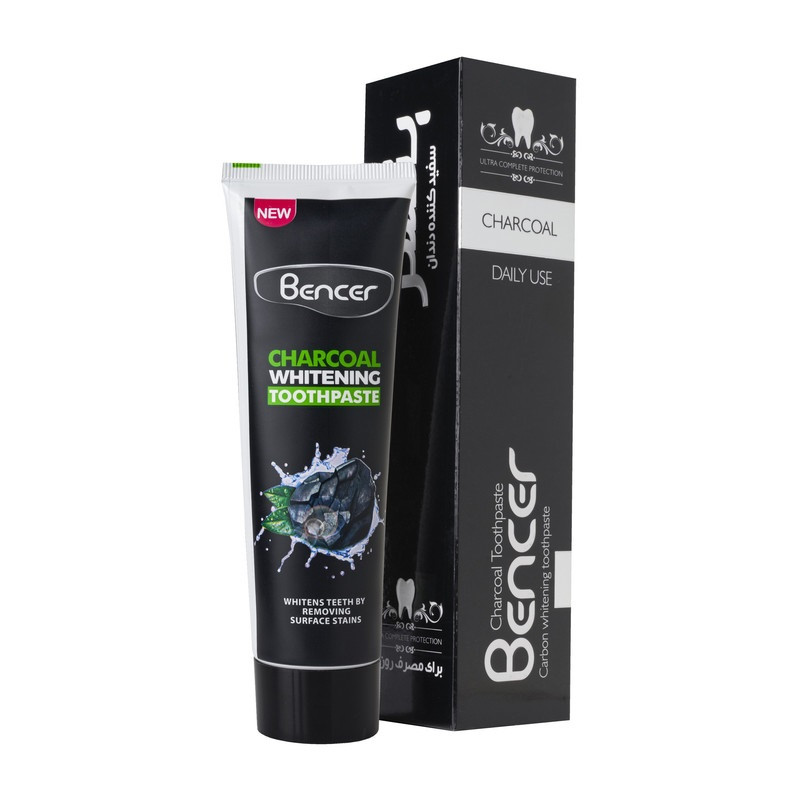 خمیر دندان بنسر مدل ذغالی حجم 120 میلی لیتر مجموعه 3 عددی