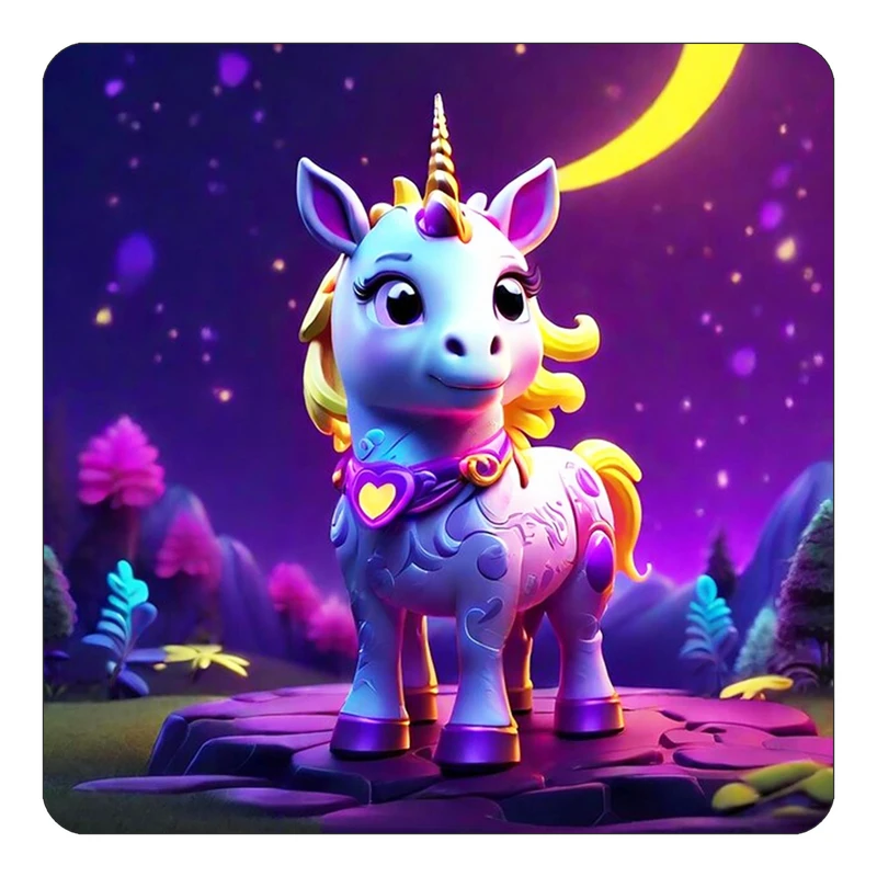 مگنت کاکتی طرح اسب تک شاخ و یونیکورن مدل mp30718