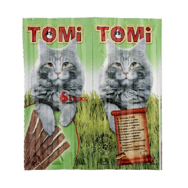 نقد و بررسی تشویقی گربه تامی مدل turkey&amp;lamb وزن 5 گرم بسته 6 عددی توسط خریداران