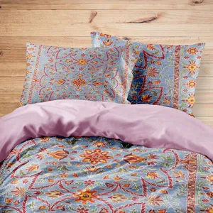 سرویس روتختی مدوپد طرح قالیچه بیجار مدرن ستاره‌ای مدل C-bijar-M38 یک نفره 4 تکه