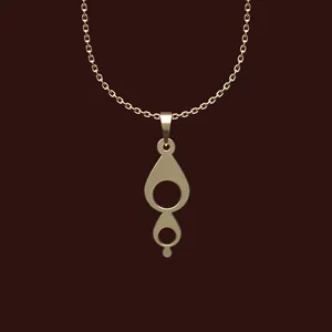 گردنبند طلا 18 عیار زنانه مدوپد مدل هندسی کد X2-1-1260