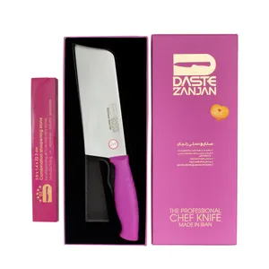 ساطور ثمین دست زنجان مدل SDZ722N-115 به همراه سنگ چاقو تیز کن