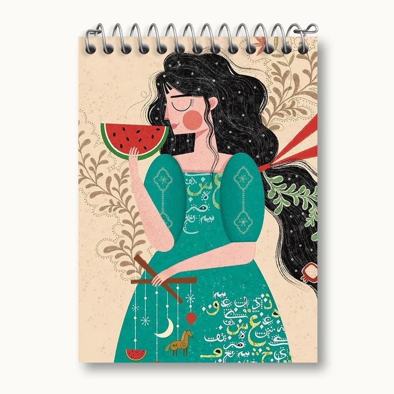 دفتر یادداشت 50 برگ خندالو مدل شب یلدا کد 20403