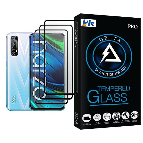 محافظ صفحه نمایش پی کی مدل Delta Glass MIX003 مناسب برای گوشی موبایل ریلمی Narzo 20 Pro بسته سه عددی