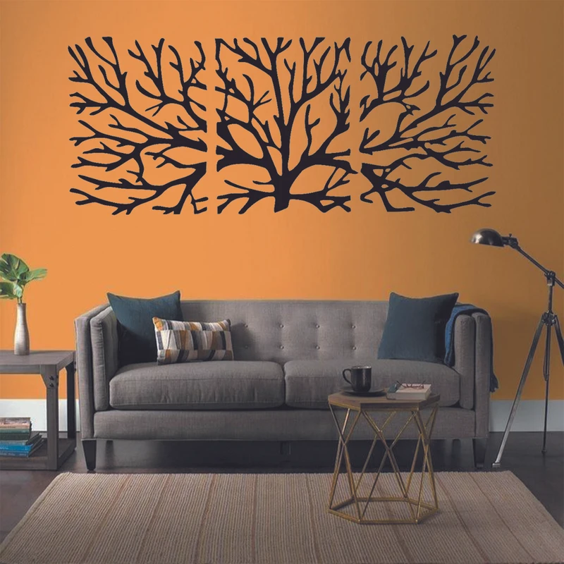 استیکر مدل چوبی طرح درخت کد S83 مجموعه 3 عددی