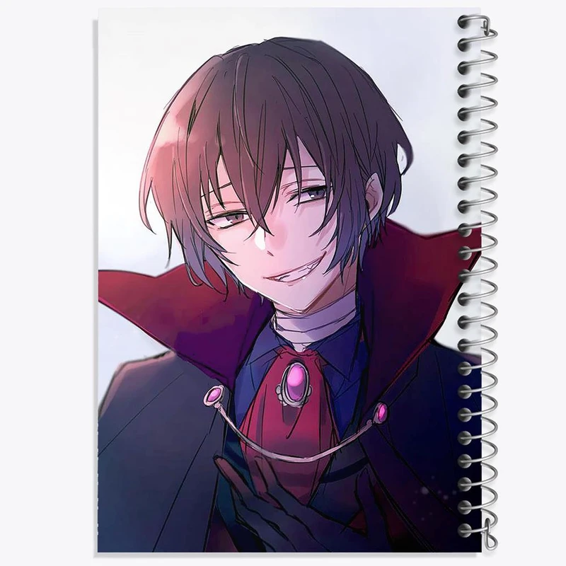 دفتر شطرنجی 50 برگ خندالو طرح دازای سان انیمه سگ های ولگرد بانگو کد 15663