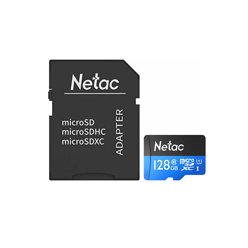 کارت حافظه MicroSDHC نتاک مدل P500 Standard کلاس 10 استاندارد UHS1 سرعت 90MBps ظرفیت 128 گیگابایت به همراه آداپتور SD
