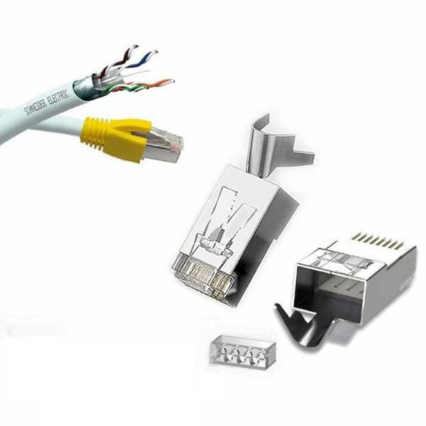سوکت شبکه Cat6A FTP RJ45 یوگرین مدل NW123 کد 70316 بسته 10 عددی