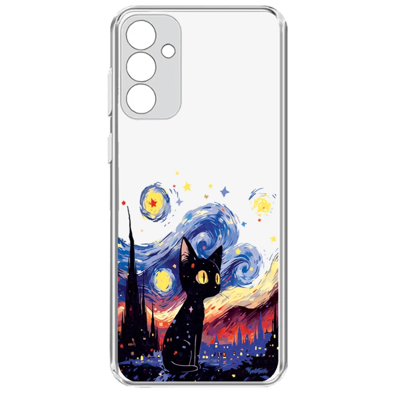 کاور گوشی طرح Black Cat مناسب برای گوشی موبایل سامسونگ Galaxy A25  