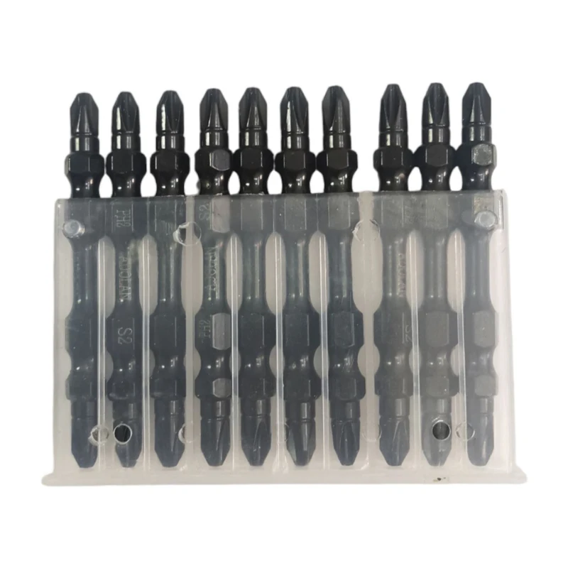 نوک پیچ گوشتی دو سر چهار سو مدل ارتجاعی و آهن ربایی کد 6.5 بسته 10عددی