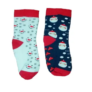 جوراب نوزادی لوپیلو مدل کریسمس مجموعه 2 عددی