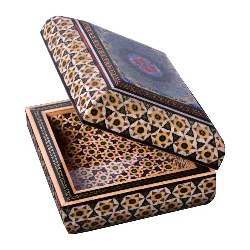 چعبه جواهرات خاتم کاری طرح دانژه کد LG_GOL12