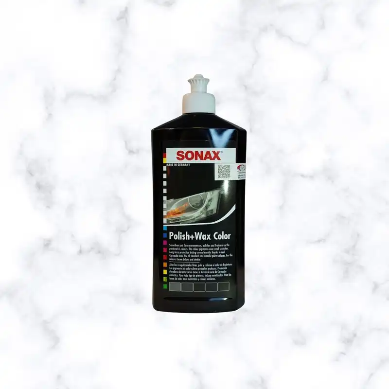 پولیش واکس مشکی بدنه خودرو سوناکس مدل Polish & Wax Color حجم 500 میلی لیتر