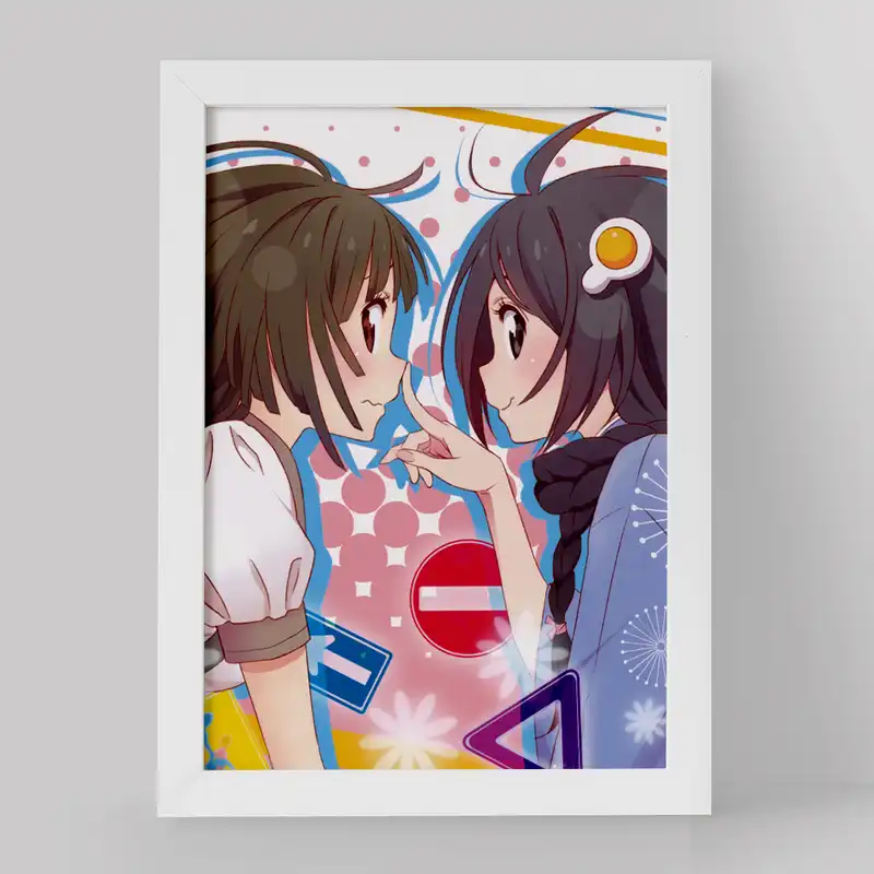 تابلو خندالو مدل ناداکو و سوکیهی انیمه مونوگاتاری کد 16228