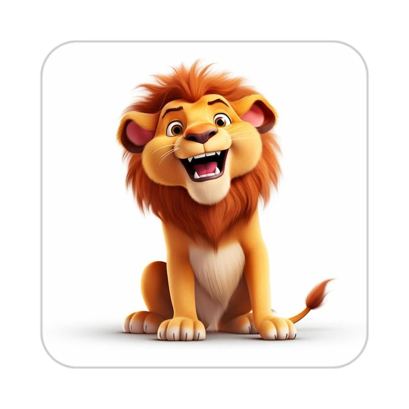 زیر لیوانی کاکتی طرح شیر مدل mp23194