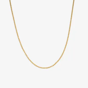 گردنبند طلا کم اجرت 18 عیار زنانه با زنجیر طنابی (توئیست) گالری طلا و جواهر هانی مدل پیوند