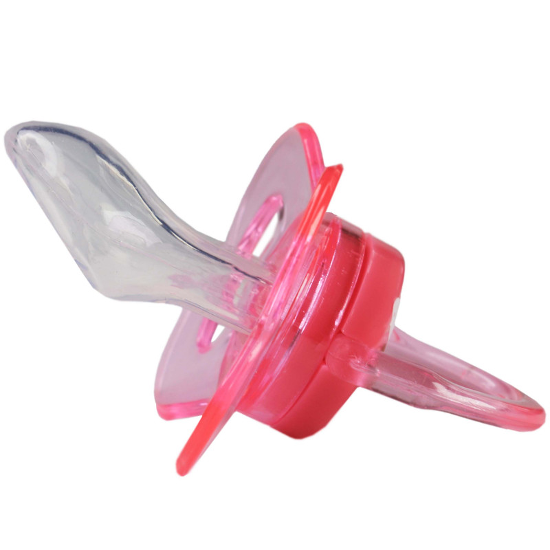 پستانک ارتودنسی وی کر مدل دربدار دسته دار شفاف چاپدار پروانه ای سایز +12 ماه کد P129