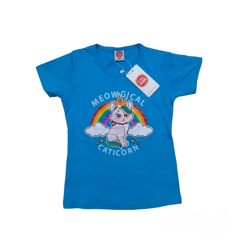 تی شرت آستین کوتاه دخترانه کول کلاب مدل کتی کورن