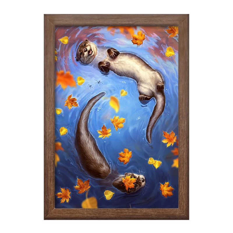 تابلو خندالو طرح سمور آبی کد F1237