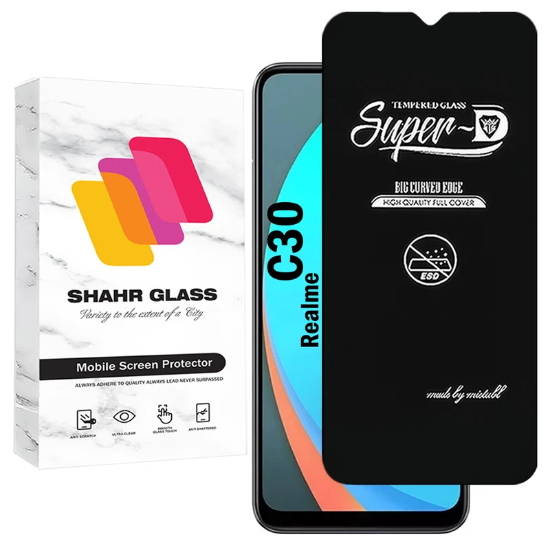 محافظ صفحه نمایش شهر گلس مدل SUPERDNSH مناسب برای گوشی موبایل ریلمی C30